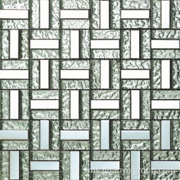 Silver Color Mix Aluminium Glass Mosaic